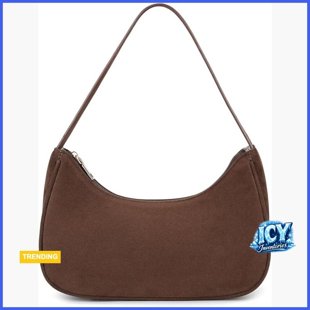 PU Leather Hobo Tote Handbag with Zipper Closure for Daily Use